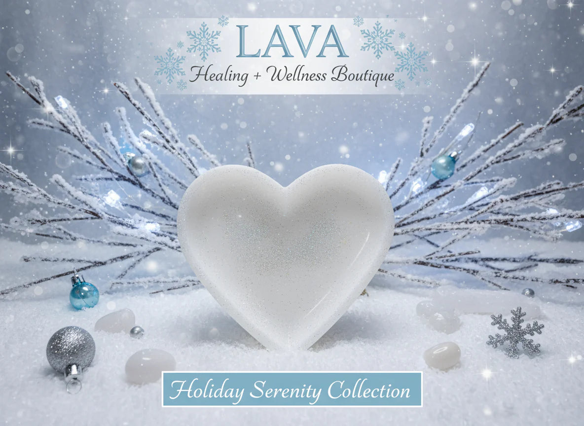 Heart-shaped holder with snowflakes